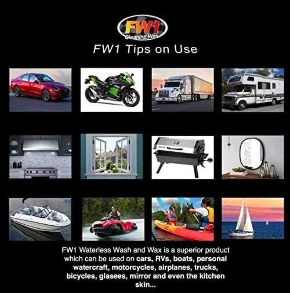 FW1 Detail Kit - Car Wash, Wax, Tire Shine, Interior Cleaner - photo 3