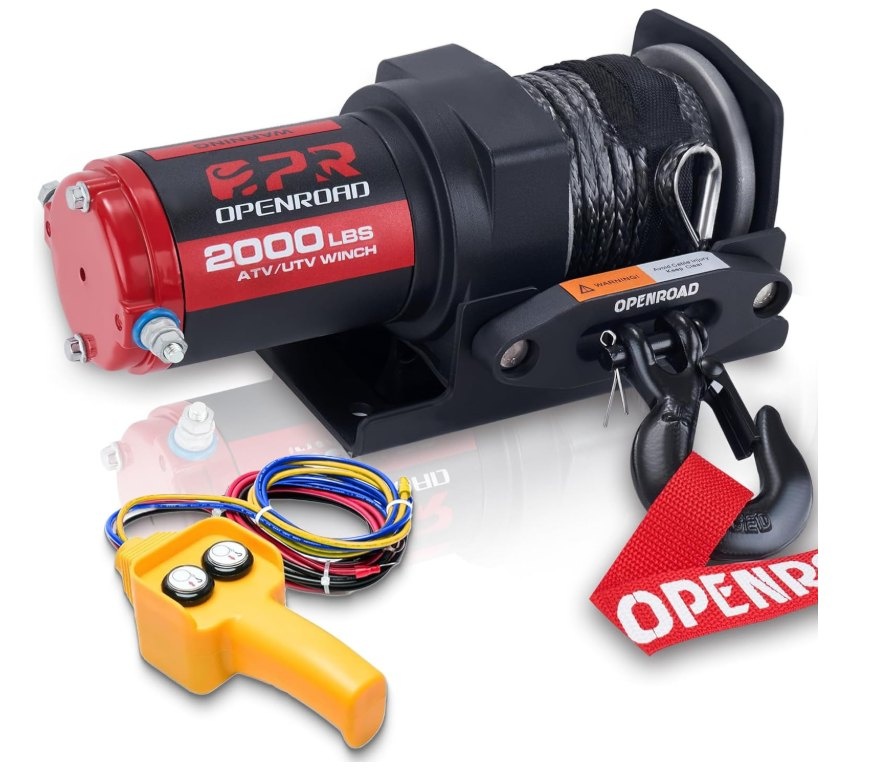 *NEW* OPENROAD 2000 lb ATV/UTV Electric Winch