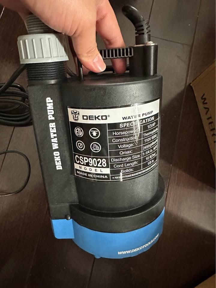 New DEKO Water Pump - 2450 GPH - Sump/Pool/Basement - photo 2