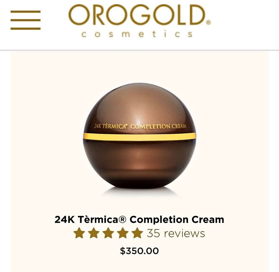 Orogold Exclusive 24k Termica Completion Cream 1.86oz