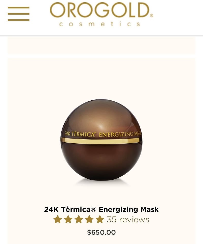 Orogold Exclusive 24k Termica Energizing Mask 4.93oz