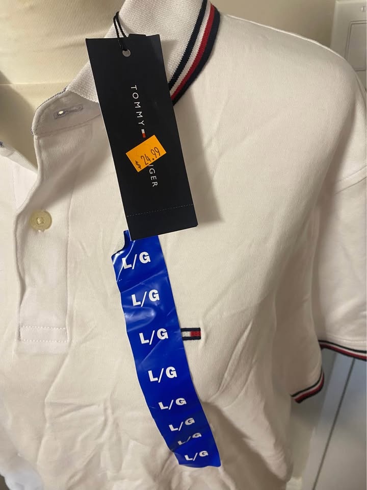 Brand New Tommy hilfiger White Polo Shirt L/G - photo 2