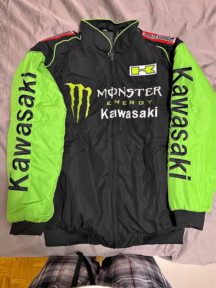 NEW VINTAGE KAWASAKI MONSTER F1 RACING JACKET