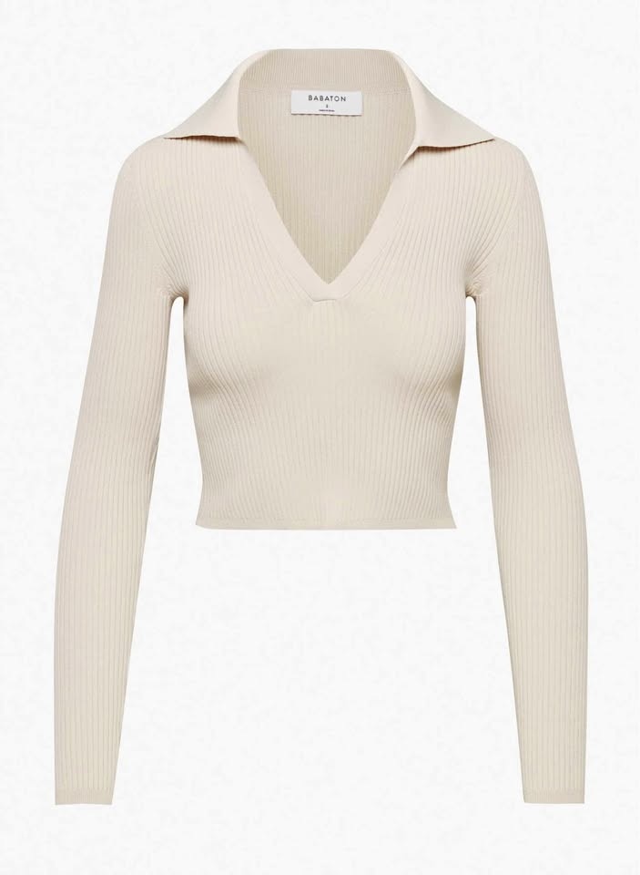 Babaton Sculpt Knit Polo Longsleeve