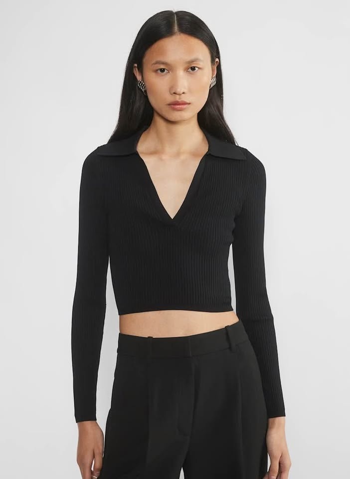 Babaton Sculpt Knit Polo Longsleeve - photo 2