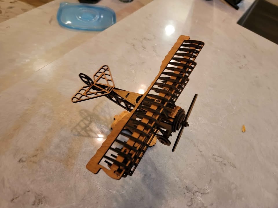 Laser Cut Wooden Fokker DR.1 Triplane Model - photo 4