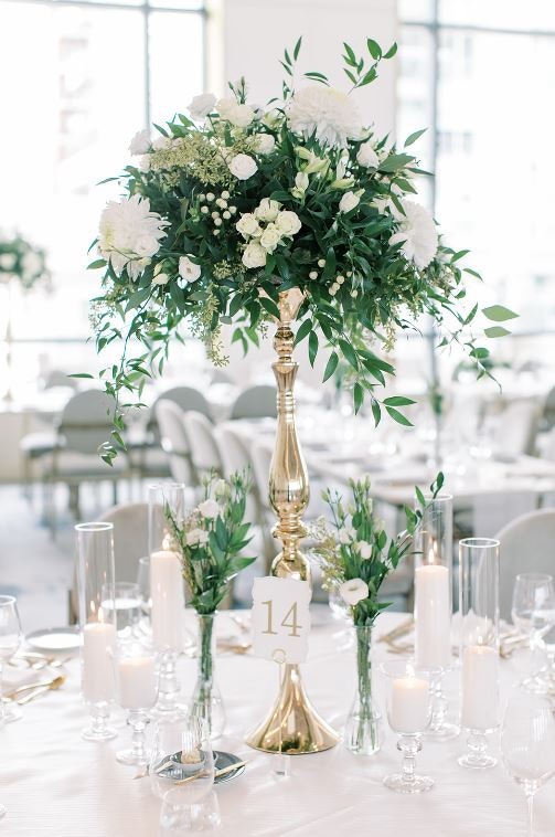 Gold Floral Stands x14