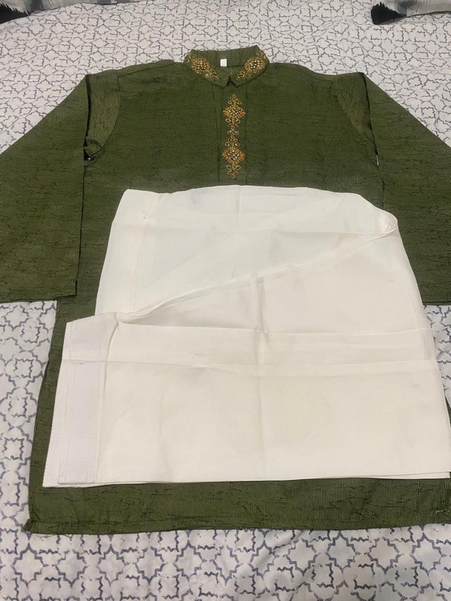 Stylish Green Kurta Shalwar - Medium - photo 2