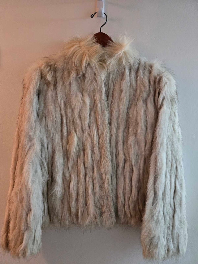 Blue Fox Fur Jacket