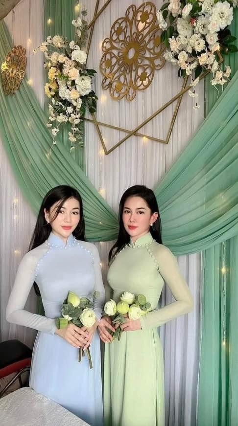 Handmade Long Double Layers Ao Dai - Blue S Size - photo 2