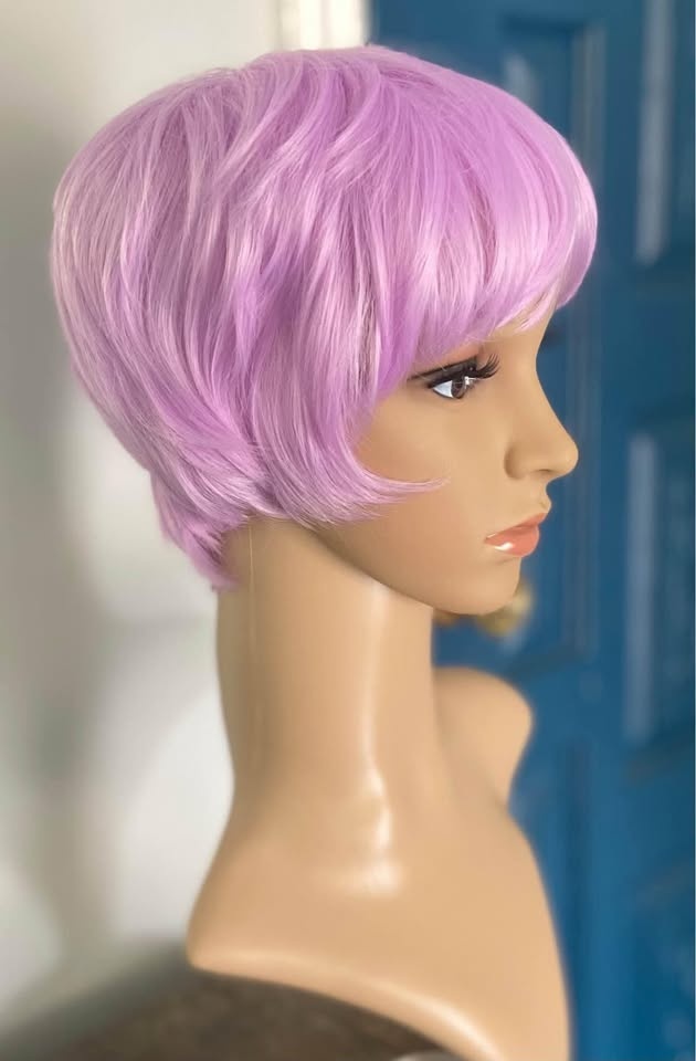Short Purple Pink Pixie-Cut Synthetic Wig 2155 - photo 2