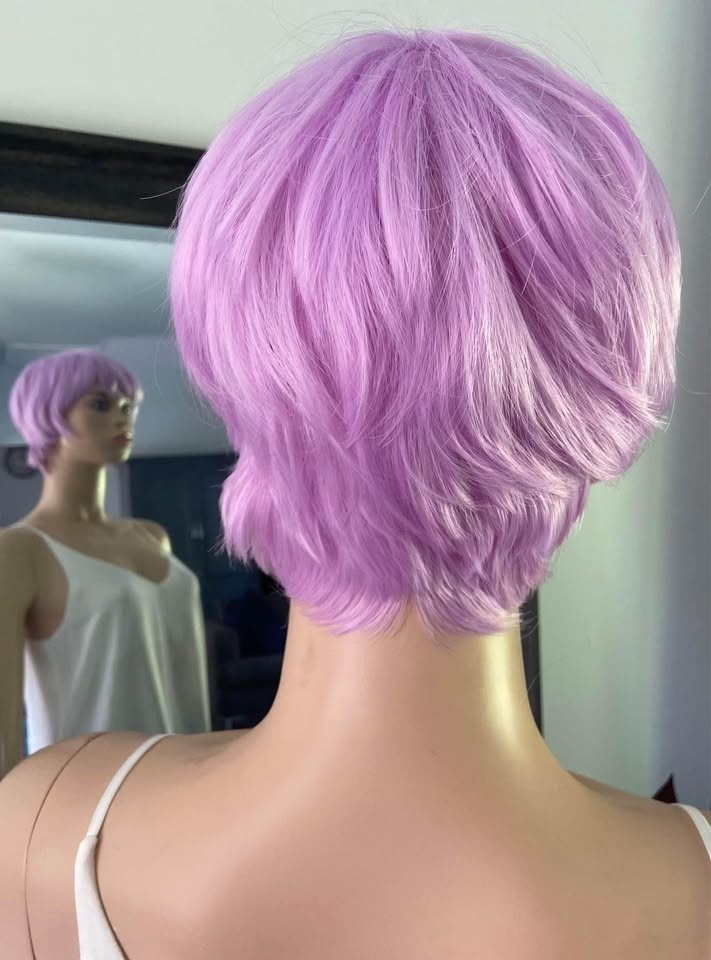 Short Purple Pink Pixie-Cut Synthetic Wig 2155 - photo 4