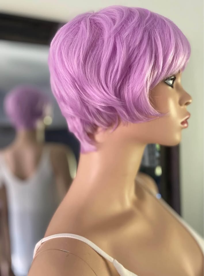 Short Purple Pink Pixie-Cut Synthetic Wig 2155 - photo 5