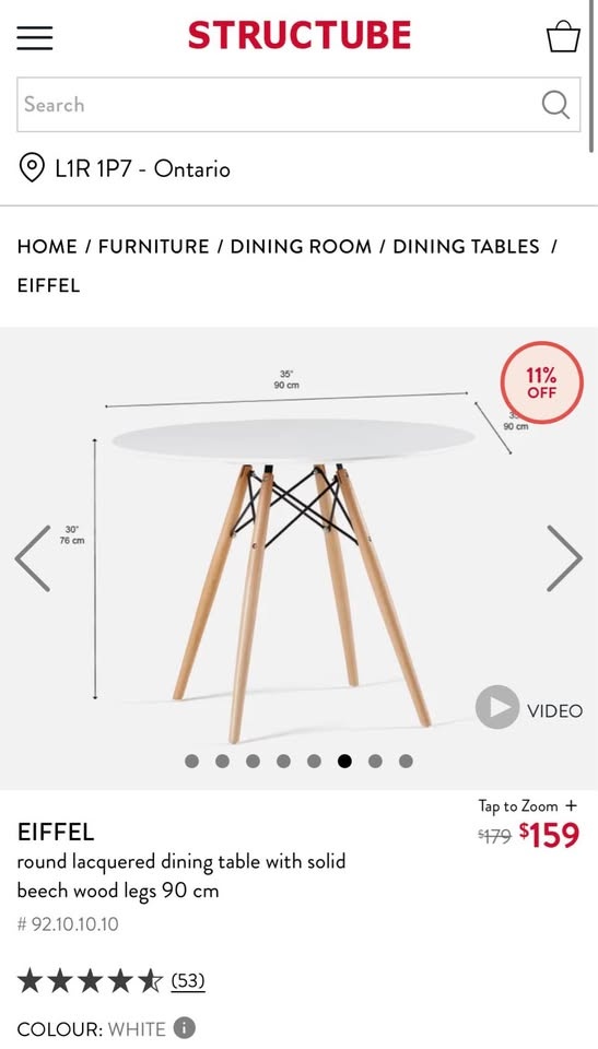 Round White Table and 2 Chairs - photo 5
