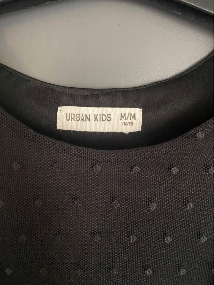 Urban Kids Girls Black Lace Polka Dot Party Dress Size M (10-12) - photo 2