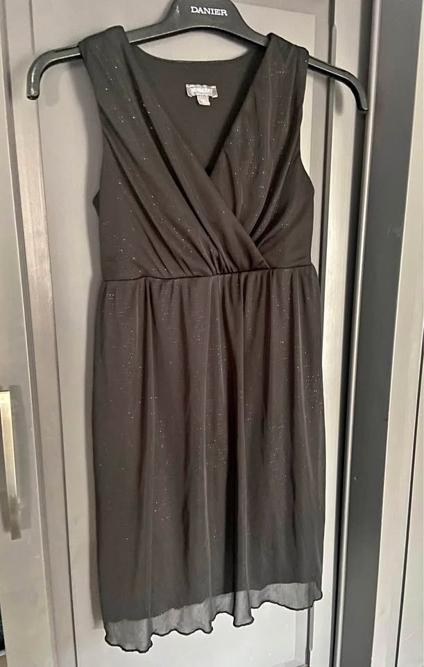 Newberry Girls Black Sparkling Glitter Party Dress Size 10