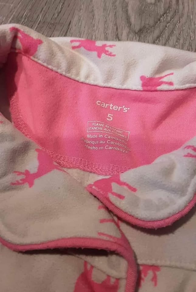 Carter's Girls 2-Piece Christmas Reindeer Pajamas Size 5 - photo 2