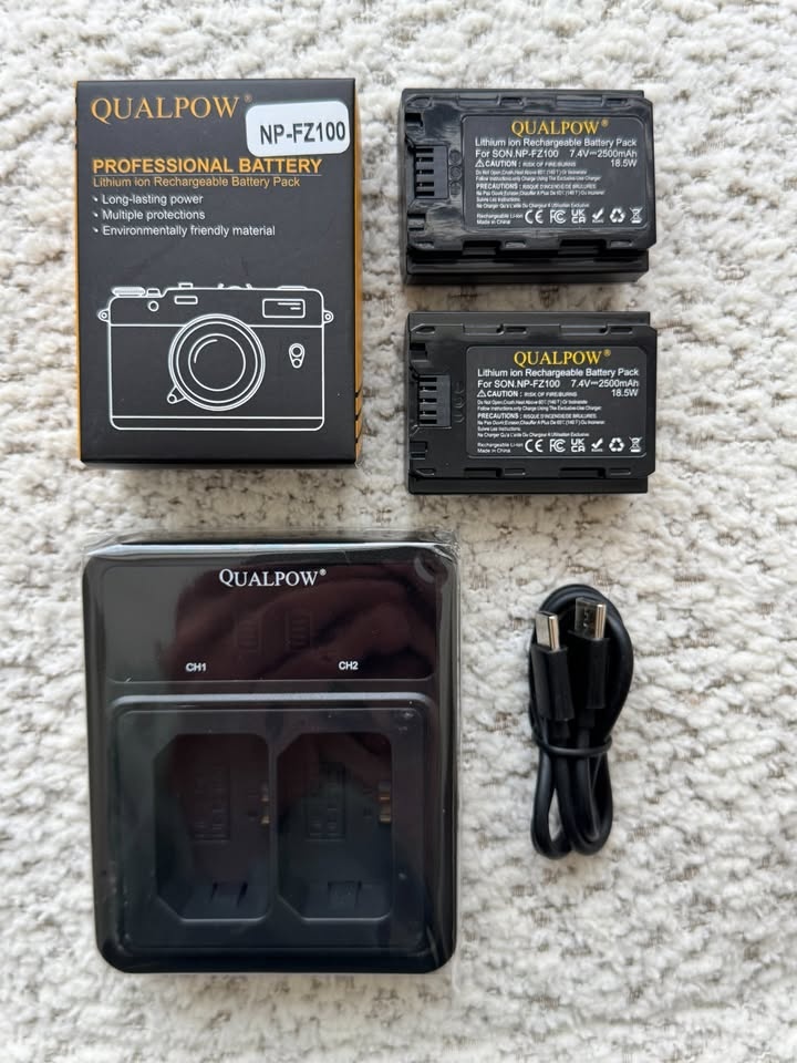 2x Sony NP-FZ100 Battery with Dual Charger - $25 - photo 2
