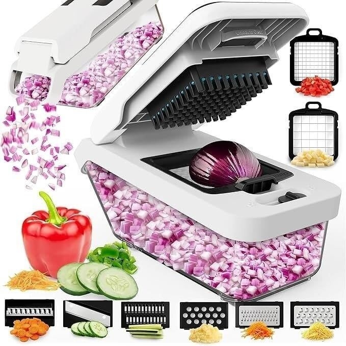 NEW 8 in 1 Vegetable Food Chopper - $10 🧡