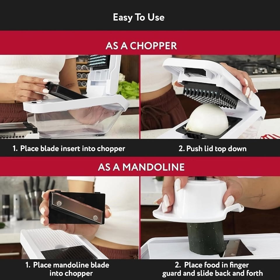 NEW 8 in 1 Vegetable Food Chopper - $10 🧡 - photo 4