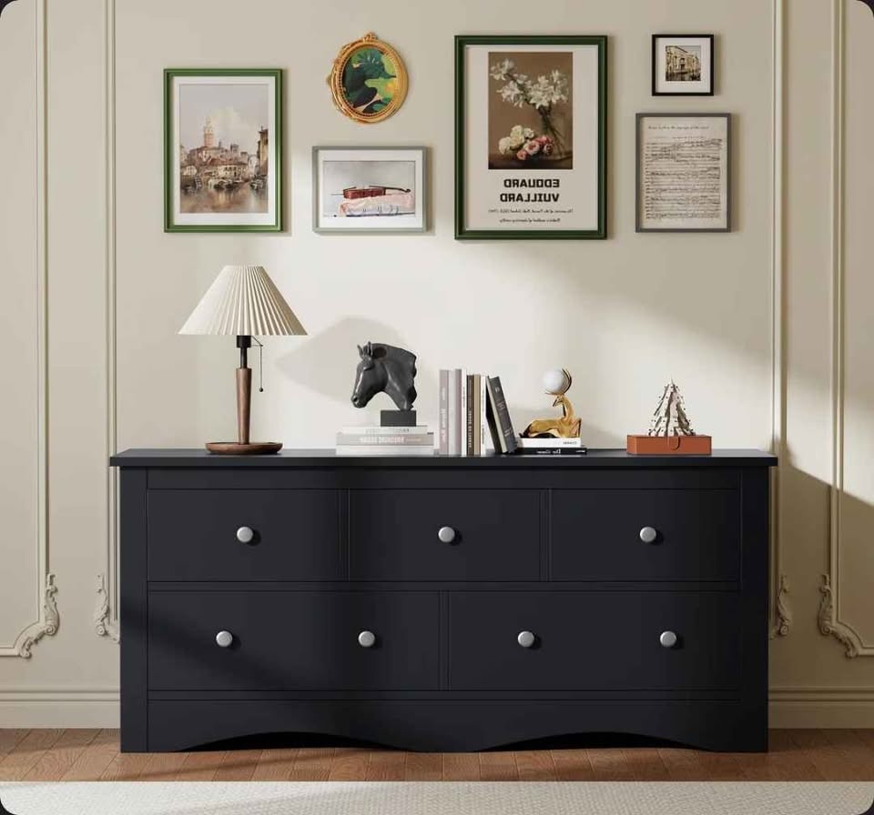 5-Drawer 52'' W Double Dresser, Modern Retro With Large Capacity - photo 2