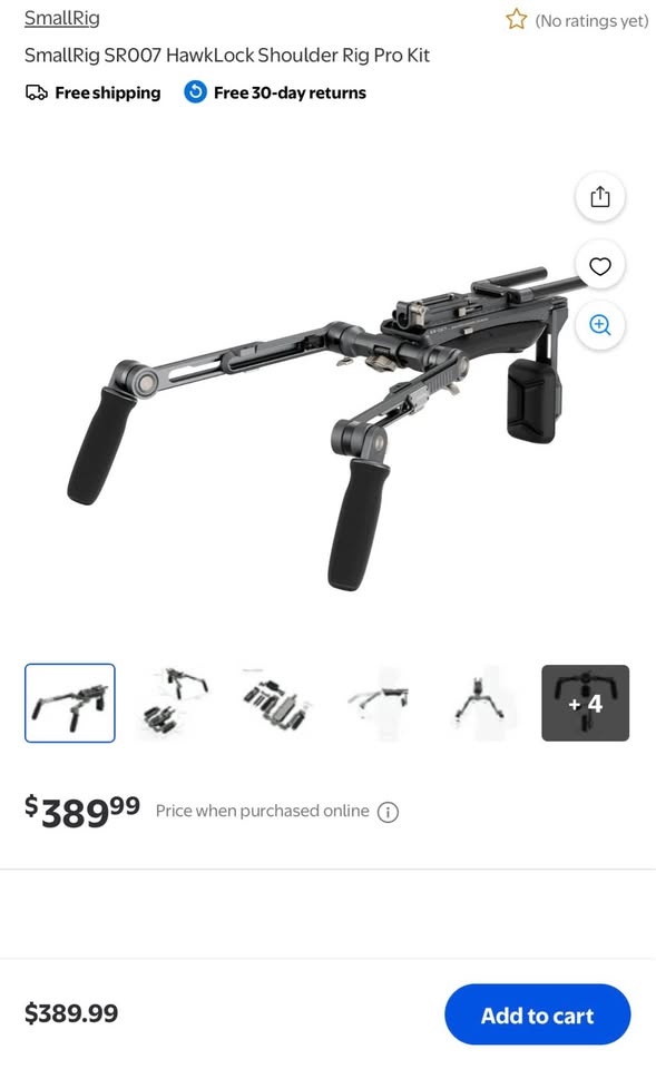 $320 OBO SmallRig HawkLock Shoulder Rig SR007 Pro - photo 2