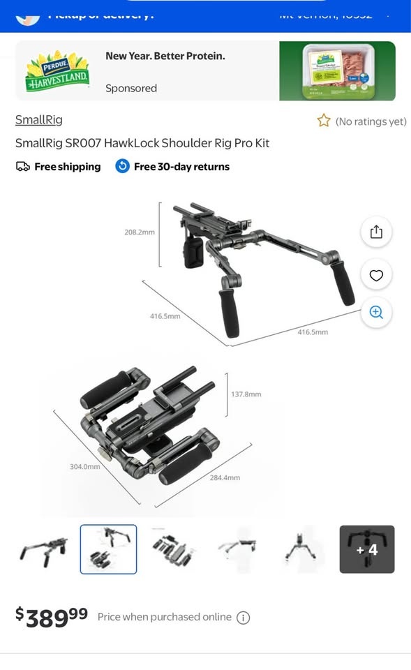$320 OBO SmallRig HawkLock Shoulder Rig SR007 Pro - photo 3