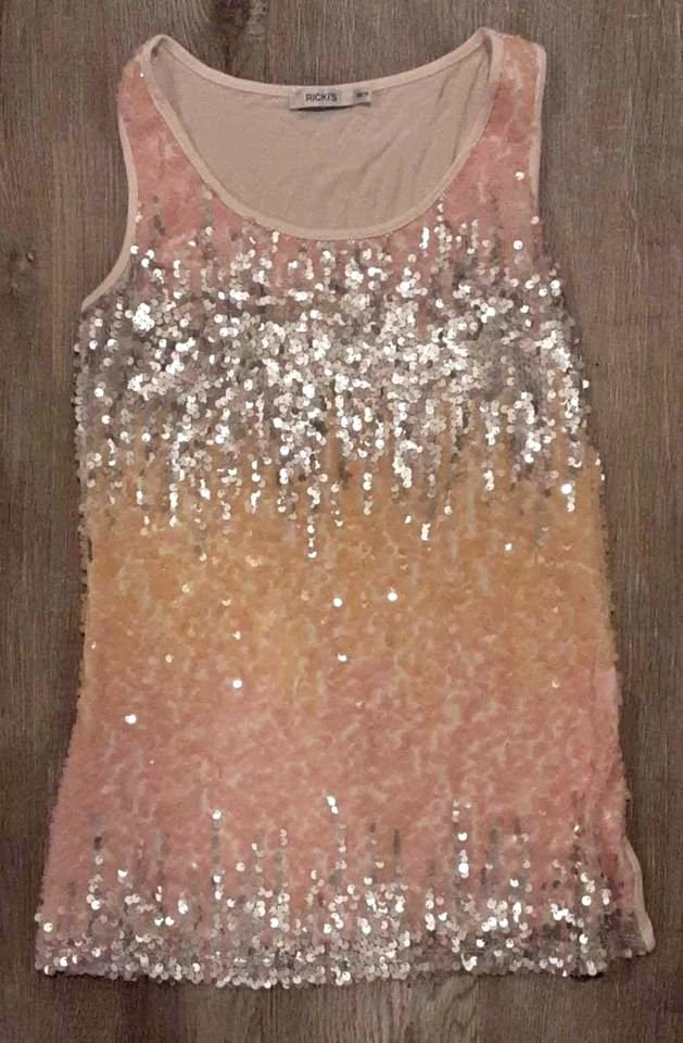 NWOT Ricki's Sequined Rayon Stretch Tank Top - Size XS