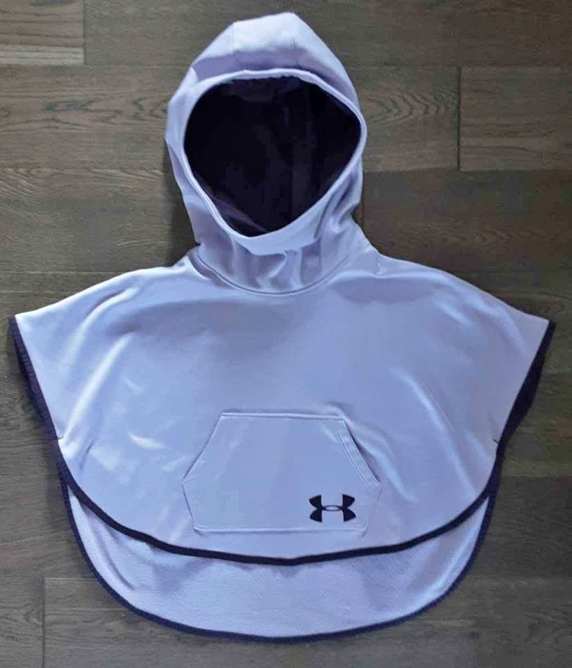 EUC: Youth Girls Under Armor Purple Hooded Athletic Sports Cover