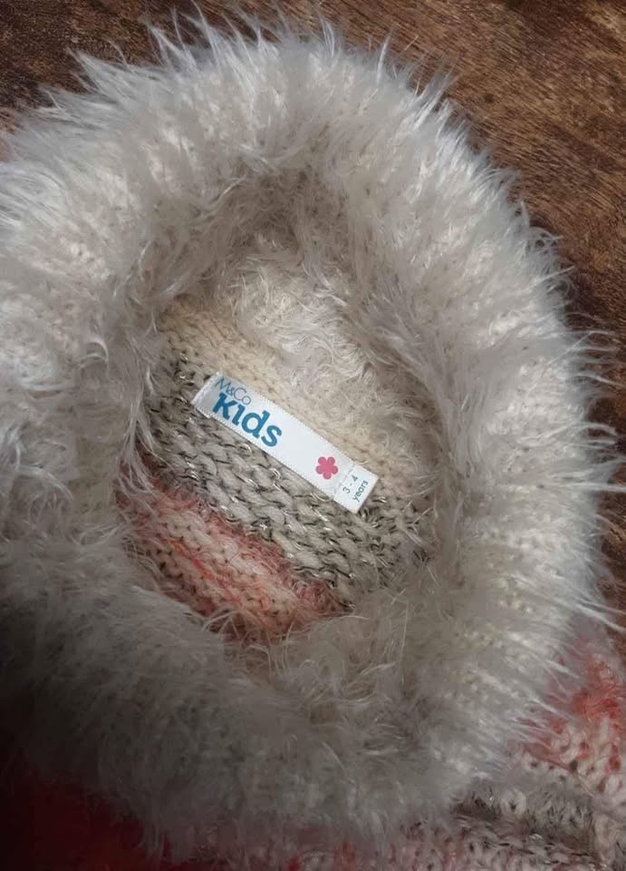 EUC M&Co Toddler Girls Eyelash Poncho Sweater Size 3-4 Years - photo 2