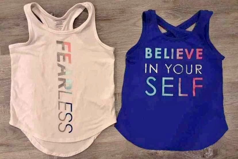 EUC 2 x Joe Fresh Girls Activewear Athletic Tops (Size 6)