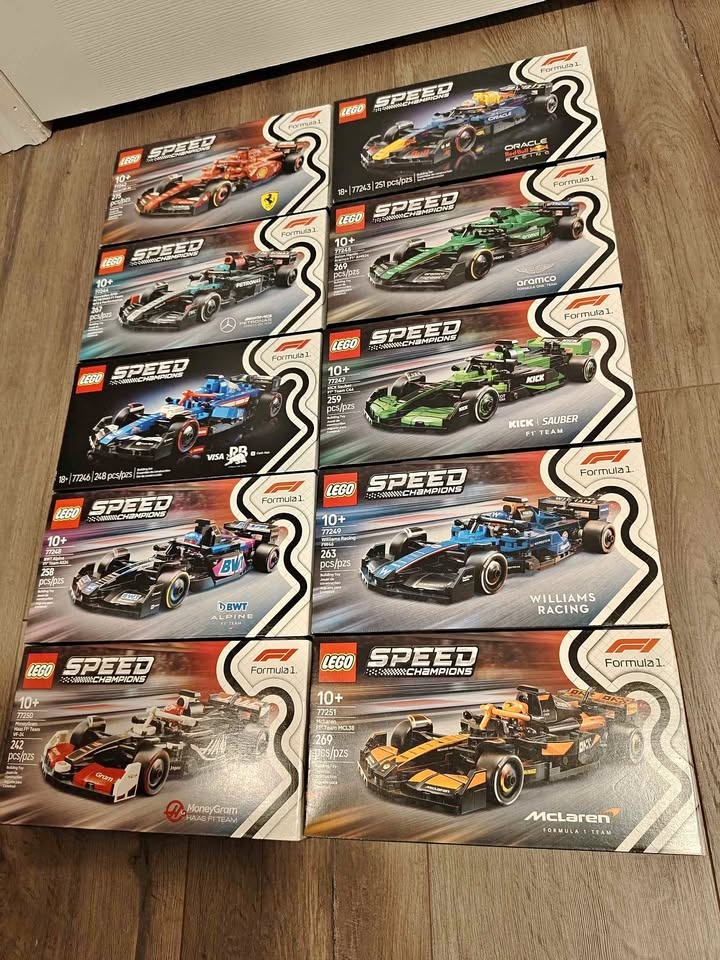 BNIB LEGO F1 Speed Champions 10 Sets