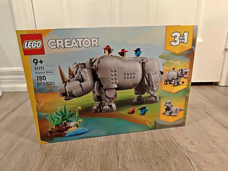 BNIB LEGO 31171 Creator 3in1 Wild Animals Majestic Rhino