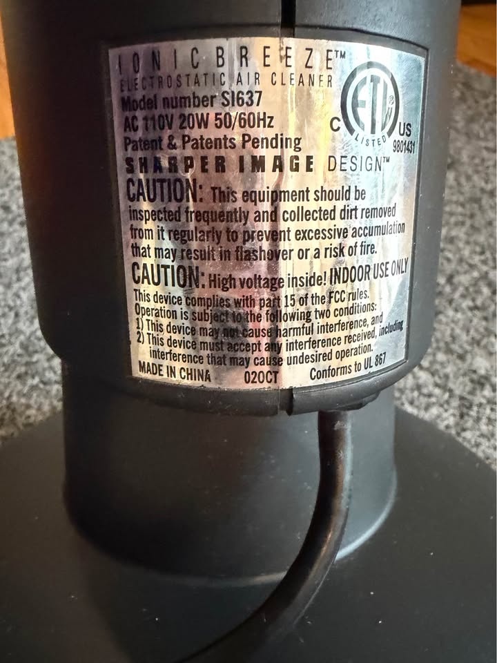 Ionic Breeze Quadra Silent Air Purifier – Works Perfectly - photo 5