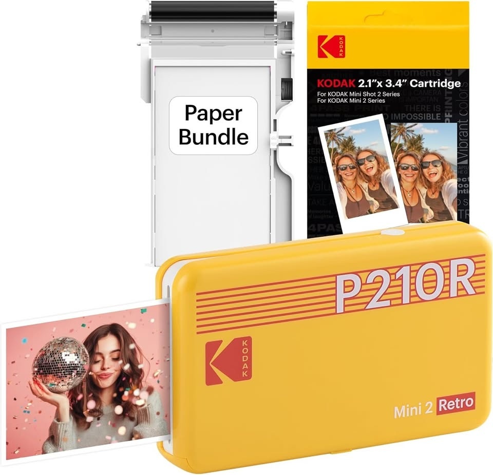 KODAK Mini 2 Retro Portable Bluetooth Photo Printer P210R - $70