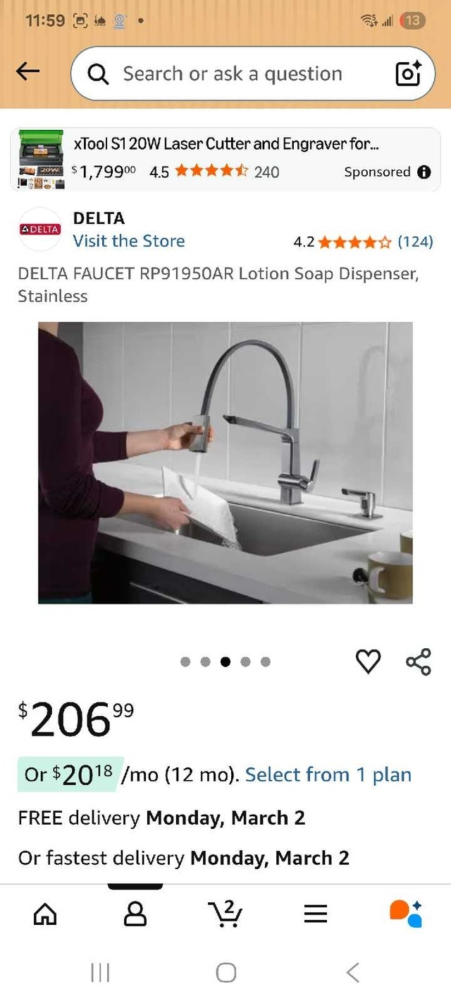 Delta Soap Dispenser RP91950AR Stainless Steel - photo 3