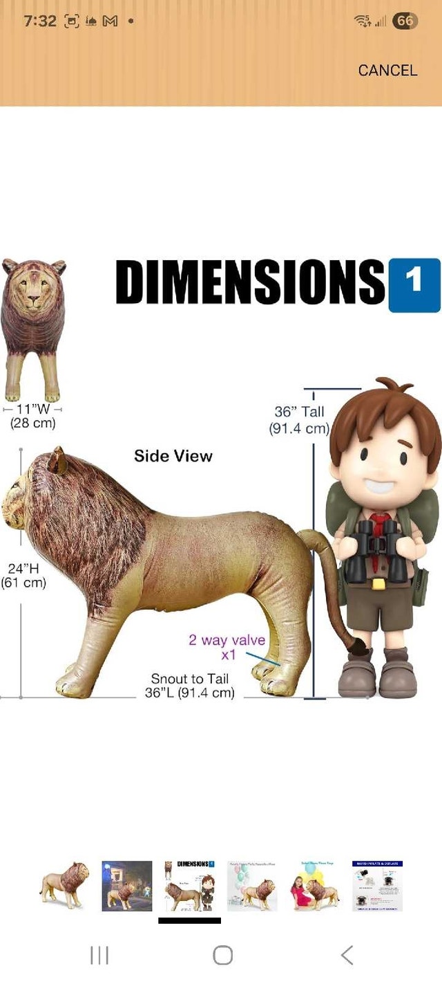 Jet Creations Inflatable Lion - photo 3