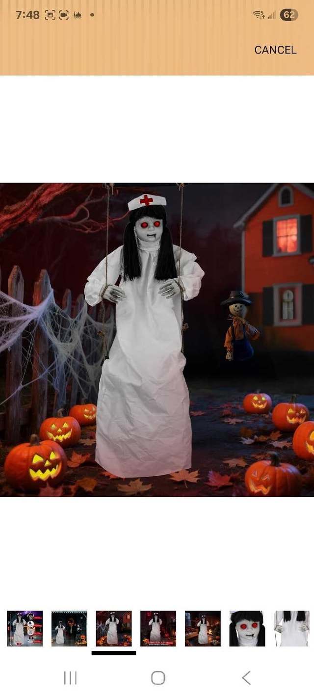 GREHELP Halloween Life Size Swinging Nurse - photo 4