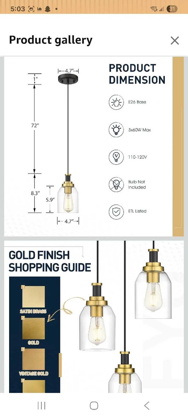 Zeyu Modern Pendant Lights (2-Pack) - photo 4