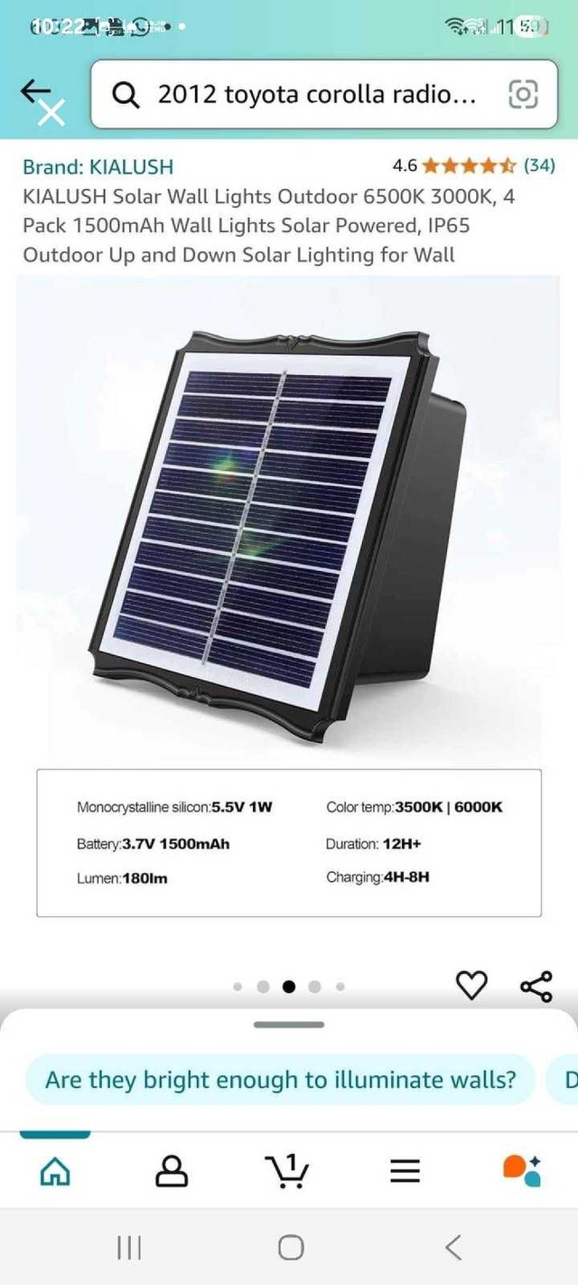 KIALUSH Solar Wall Lights - 4 Pack - photo 2