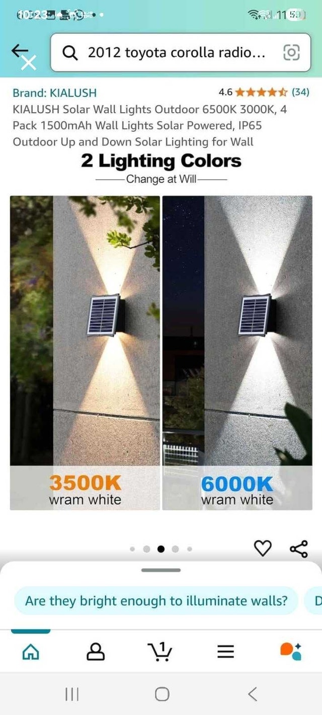 KIALUSH Solar Wall Lights - 4 Pack - photo 3