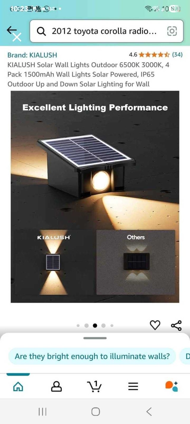 KIALUSH Solar Wall Lights - 4 Pack - photo 4