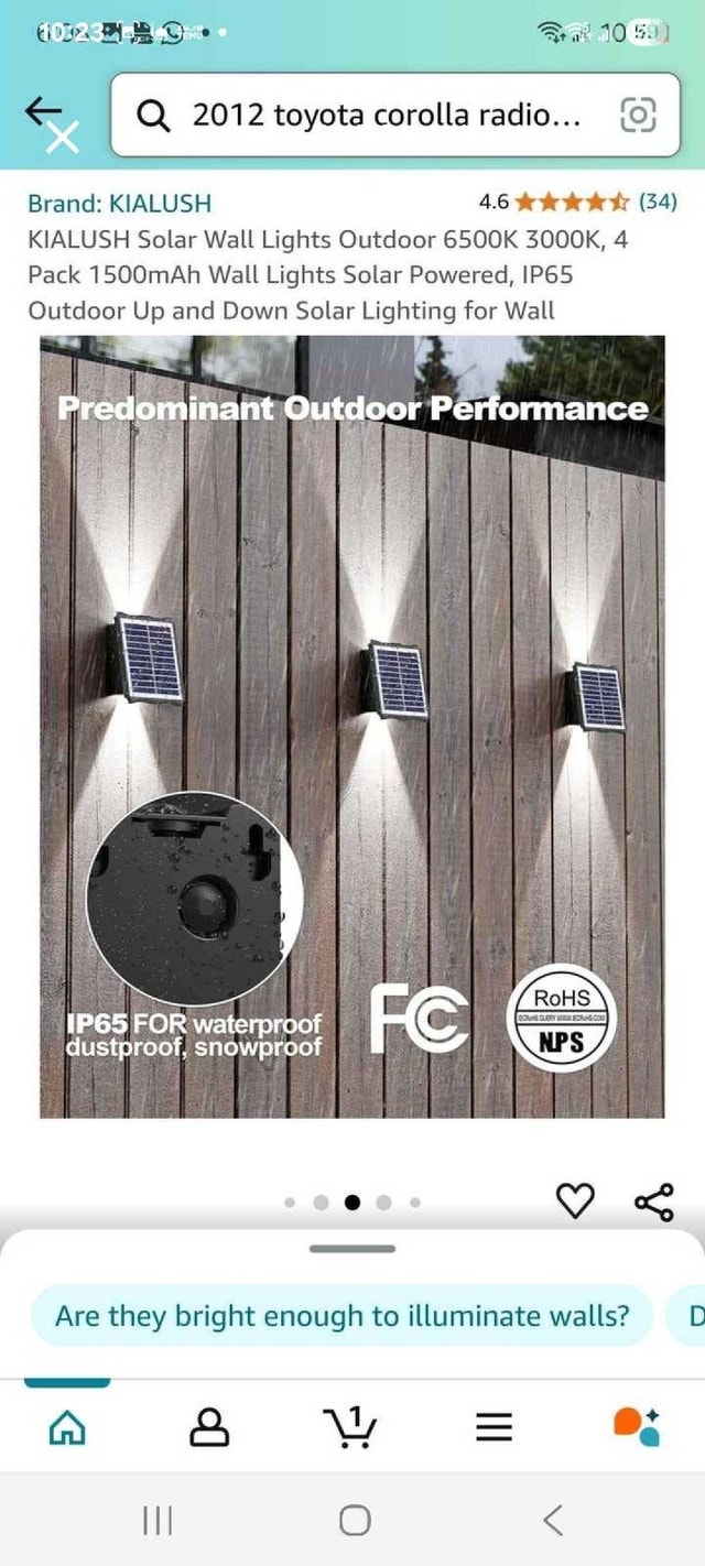 KIALUSH Solar Wall Lights - 4 Pack - photo 5