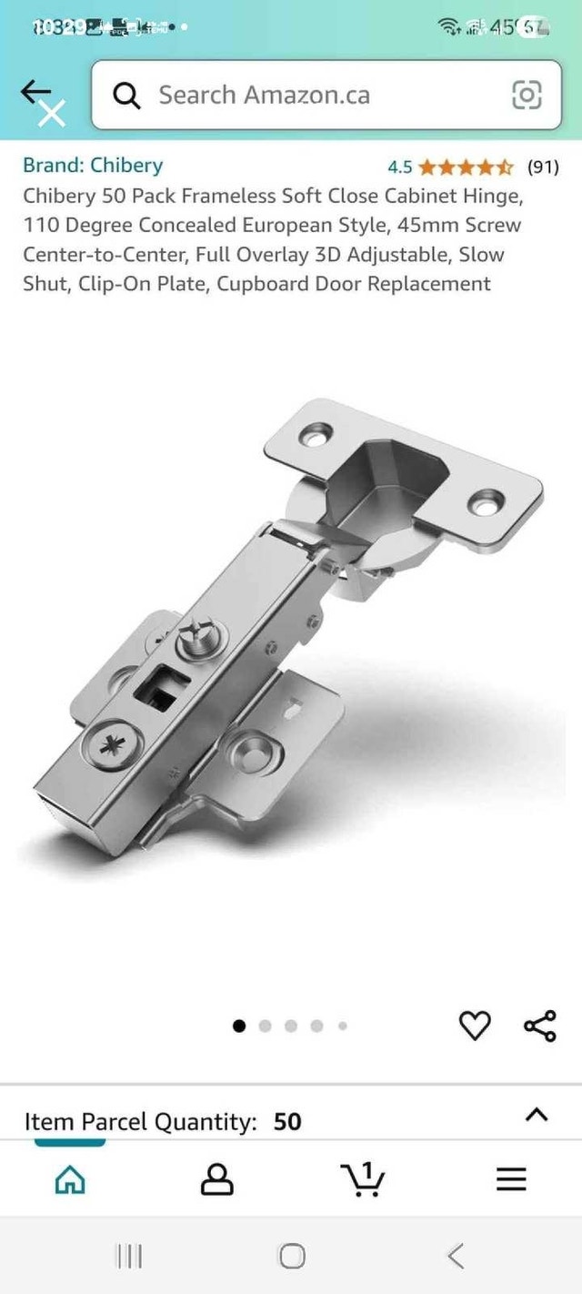 Chibery Cabinet Hinges - 50 Pack Soft Close