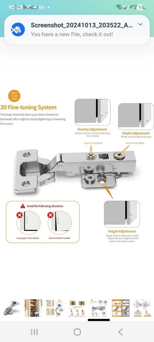 Chibery Cabinet Hinges - 50 Pack Soft Close - photo 5
