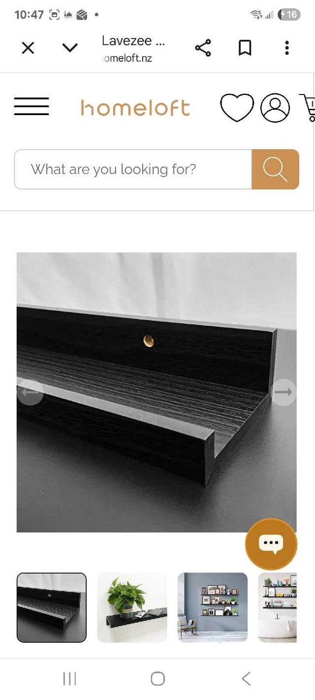 Lavezee 47 Inch Photo Ledge Shelves (Set of 3, Black) - photo 4