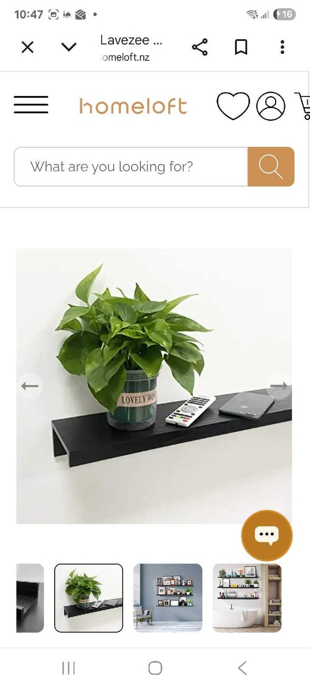 Lavezee 47 Inch Photo Ledge Shelves (Set of 3, Black) - photo 5