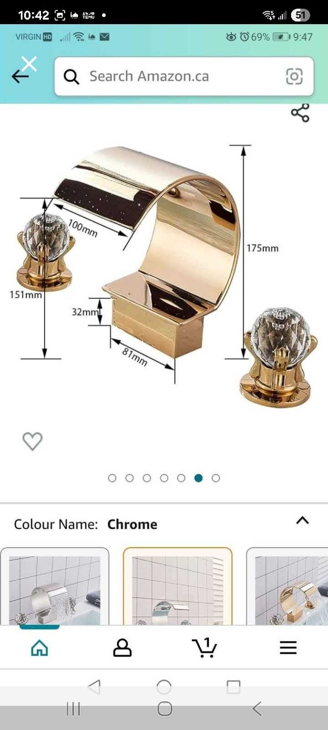 JYHBHMZG 3-Piece Waterfall Tub Faucet - New - photo 5