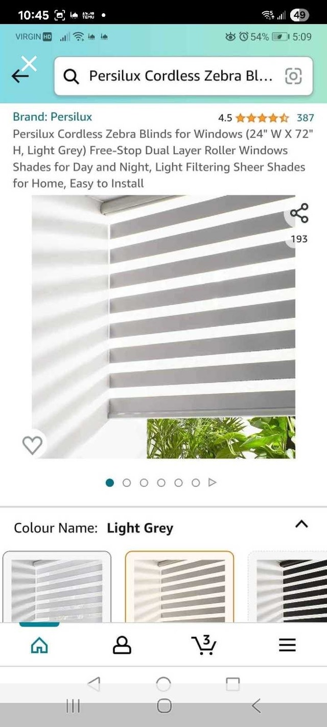 Persilux Zebra Blind 35x72