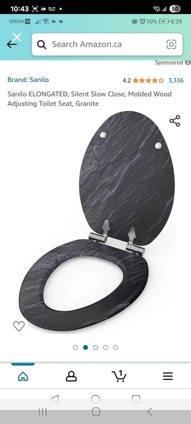 Sanilo Toilet Seat - Elongated, Granite Design - photo 5